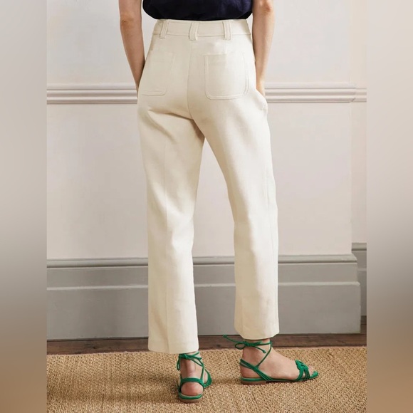 Boden Sz 16/18 Carrie High Waisted Trousers Button Fly Wide Leg Pants R0121 - Picture 3 of 9